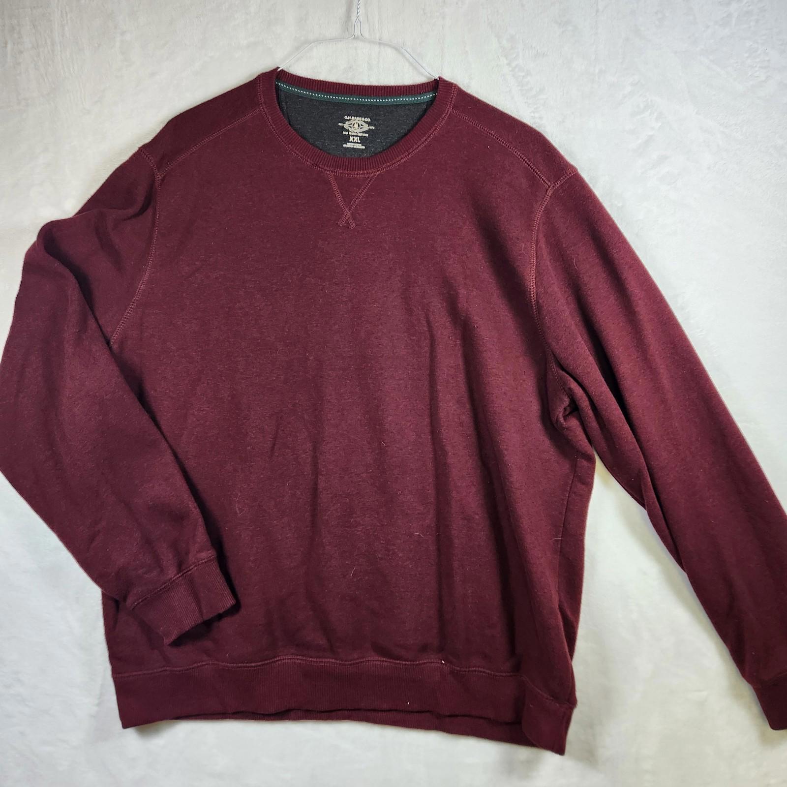Gh Bass Co Mens Crewneck Sweatshirt Red Size 2xl